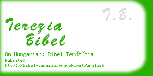 terezia bibel business card